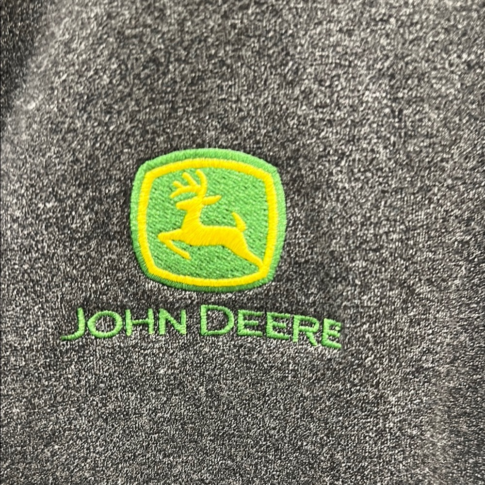 John Deere Charcoal Knit with Green Logo